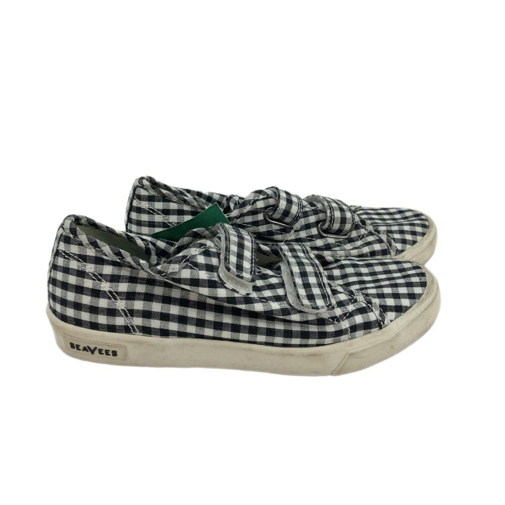 SeaVees Blue and White Plaid Athletic Sneakers | Boys Size 13G